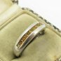 Vintage Sterling Silver 925 & Citrine Eternity Ring UK Size N USA 7
