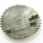 Vintage Sterling Silver 925 & Banded Agate Israel Brooch Pin