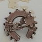 Antique Victorian Silver "Best Wishes" Horseshoe Sweetheart Brooch Chester 1906!