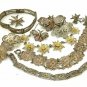 Antique Victorian Silver Filigree Butterfly Brooches,  Bracelets, JOB LOT 64.68g