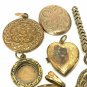 Antique Victorian Pinchbeck Rolled Gold back and front locket JOB LOT 28.25g