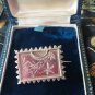 Antique Vintage Victorian Aesthetic Period Silver Brooch with a Postage Edge!!!