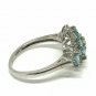 Antique Vintage 1930 Sterling Silver Ring - TOPAZ and DIAMONDS UK Size Q, US 8