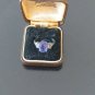 Antique Vintage Edwardian Ring Silver- Sapphire and Zircon Size UK O, US 7