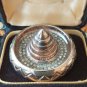 A Heavy Vintage Sterling Silver 925 Paste Stone Sombrero Design Brooch 34 gram