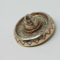 A Heavy Vintage Sterling Silver 925 Paste Stone Sombrero Design Brooch 34 gram