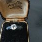 Antique Vintage 1800-s Solid Silver Zircon Very Old Ring UK size O, US 7