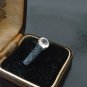 Antique Vintage 1800-s Solid Silver Zircon Very Old Ring UK size O, US 7