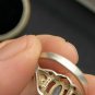 Antique Vintage Edwardian Ring - Aquamarine Silver and 12 k Gold Size UK O, US 7