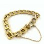 Antique Vintage Murat Heavily Rolled Gold Curb Link Charm Bracelet in Old Box