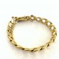 Antique Vintage Murat Heavily Rolled Gold Curb Link Charm Bracelet in Old Box