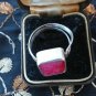 Antique Vintage Sterling Silver Ruby Ring Early 1950