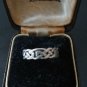 Antique Vintage 1940-s Solid 925 Silver Celtic Knot Band Ring Size UK O US 7.5