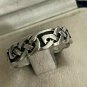 Antique Vintage 1940-s Solid 925 Silver Celtic Knot Band Ring Size UK O US 7.5
