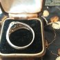 Antique Vintage Celtic Aquamarine 1930 Sterling Silver Ring - UK Size S, US 9