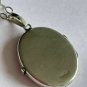 Vintage Edwardian Sterling Silver Floral Engraved Picture Locket /16 Inch Chain