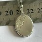 Vintage Edwardian Sterling Silver Floral Engraved Picture Locket /16 Inch Chain