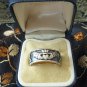 Antique Vintage Celtic Claddagh  Sterling Silver 925 Band Ring UK Q, US 8 HEAVY