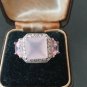 Antique Vintage 1950-s Sterling Silver Rose Opal Ring Heavy 7.40 Size UK N, US 7