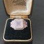 Antique Vintage 1950-s Sterling Silver Rose Opal Ring Heavy 7.40 Size UK N, US 7