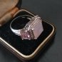 Antique Vintage 1950-s Sterling Silver Rose Opal Ring Heavy 7.40 Size UK N, US 7