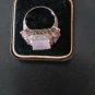 Antique Vintage 1950-s Sterling Silver Rose Opal Ring Heavy 7.40 Size UK N, US 7