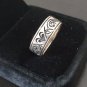 Antique Vintage Solid 925 Silver Men&acirc;��s Celtic Band Ring Size UK U 1/2 US 11