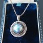 Antique Vintage Late Edwardian Rare Blue Pearl Sterling Silver Necklace / Chain.