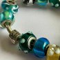 Vintage Rhonda Sutton 925 Silver & Glass Bead Charms Bracelet 7 Inch 45.7 Grams!