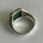 Antique Vintage Ring Signet -Green Emerald, Late Edwardian size UK X, US 11.1/4