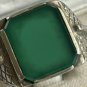 Antique Vintage Ring Signet -Green Emerald, Late Edwardian size UK X, US 11.1/4