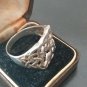 Antique Vintage Ring Signet -Celtic Dragon Knot Open Work Size UK U 1/2, US 10.5
