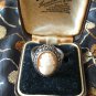 Antique Vintage Victorian Sterling Silver Cameo Ring Size UK M US 6 1/4