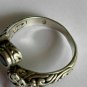 Antique Vintage 925 Ati Silver & Genuine Blue Topaz Ring Size UK Y, US 12, 5.2 G