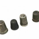 Antique 4 X Edwardian Solid Silver Sewing Thimbles Inc Charles Horner 12.2 gram