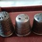 Antique 4 X Edwardian Solid Silver Sewing Thimbles Inc Charles Horner 12.2 gram