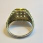 Antique Vintage 1930-s Signet Ring Sterling Silver White Zircon,UK W1/2, US 11.5