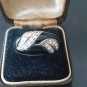 Antique Vintage 1970-s Black Onyx Sterling Silver Ring Size UK U 1/2 US 10 3/4