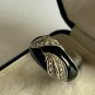 Antique Vintage 1970-s Black Onyx Sterling Silver Ring Size UK U 1/2 US 10 3/4