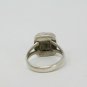 Antique Vintage Late Edwardian Sterling Silver Turquoise  Ring Size UK Q, US 8