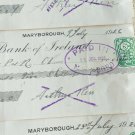 Old Irish Cheques Job Lot of 17 Cheques most 1920-s, Bank Of Ireland and Munster
