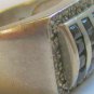 Antique Vintage 1930-s Signet Ring Sterling Silver Black/White Zircon, UK S, US9