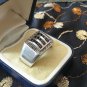 Antique Vintage 1930-s Signet Ring Sterling Silver Black/White Zircon, UK S, US9