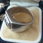 Antique Vintage 1930-s Signet Ring Sterling Silver Black/White Zircon, UK S, US9