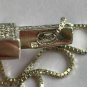 Vintage 1980-s 925 Silver/ Cubic Zirconia  Large Cross Crucifix Pendant & Chain