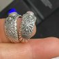 Vintage Late Edwardian Navajo Sterling Silver Earrings with Milk Opals 7.44 gram