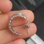 Vintage Late Edwardian Navajo Sterling Silver Earrings with Milk Opals 7.44 gram