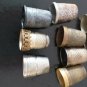 Antique Vintage 9 X Victorian Sewing Thimbles -Job Lot