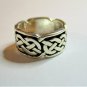 Antique Vintage Celtic Knot Sterling Silver 925 Band Ring UK N, US 6 3/4 HEAVY!!