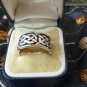 Antique Vintage Celtic Knot Sterling Silver 925 Band Ring UK N, US 6 3/4 HEAVY!!